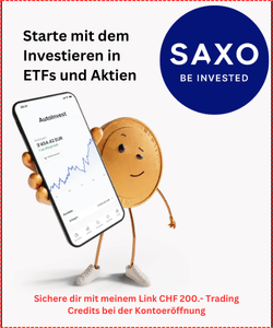 Saxo Schweiz Empfehlung fundflow.blog CHF 200.- Trading Credit erhalten