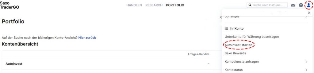 Mit dem SaxoTraderGo automatisch in ETF investieren