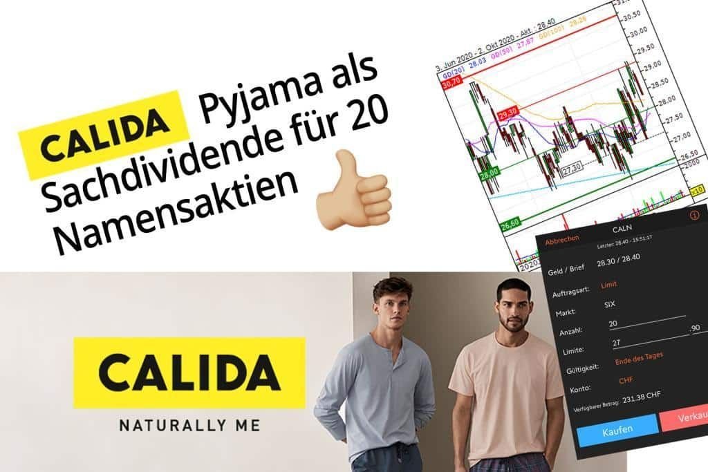 Gratis Calida Pyjama mit Aktien als Sachdividende - 